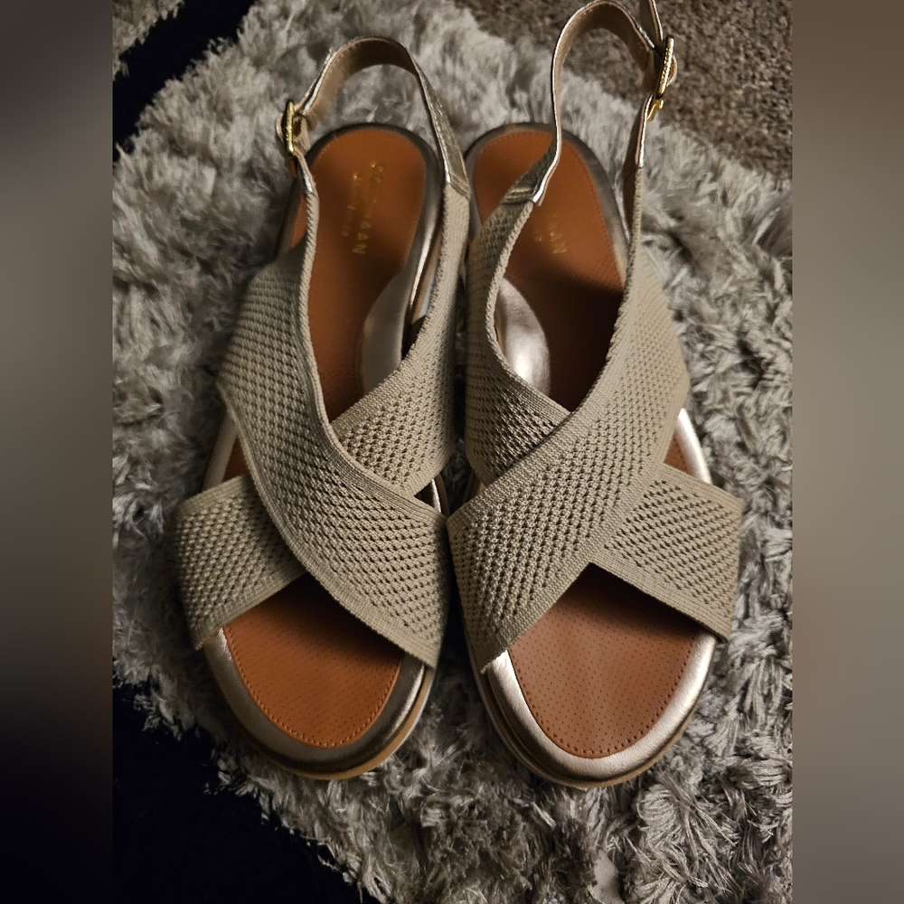 COLE HAAN Mikaela Slingback Flat Sandals size 8.5